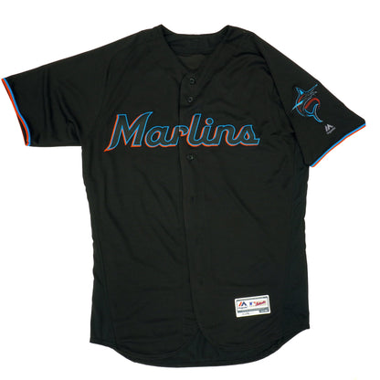 Majestic Men's MLB Miami Marlins Authentic On Field Flex Base Jersey Alternate