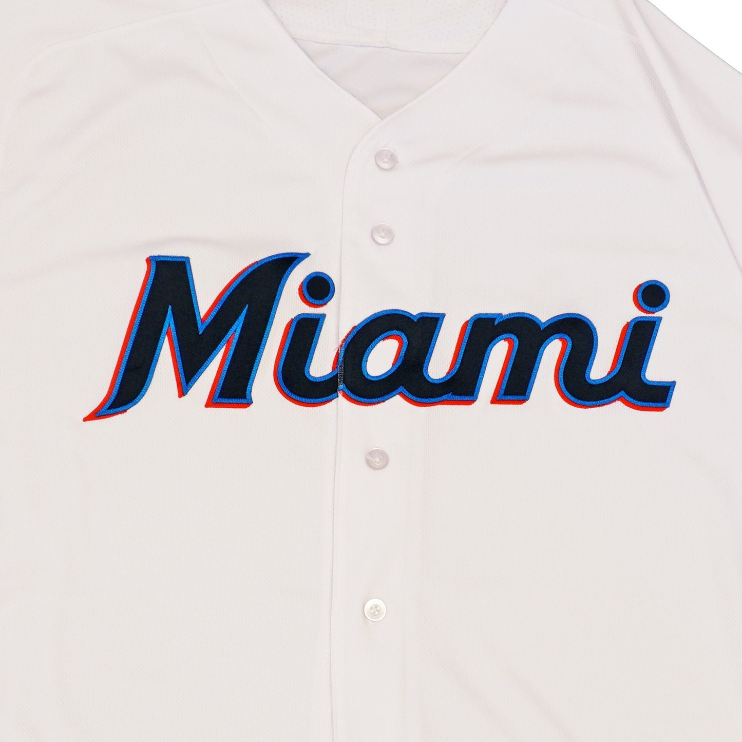 Majestic Men's MLB Miami Marlins Authentic On Field Flex Base Jersey White