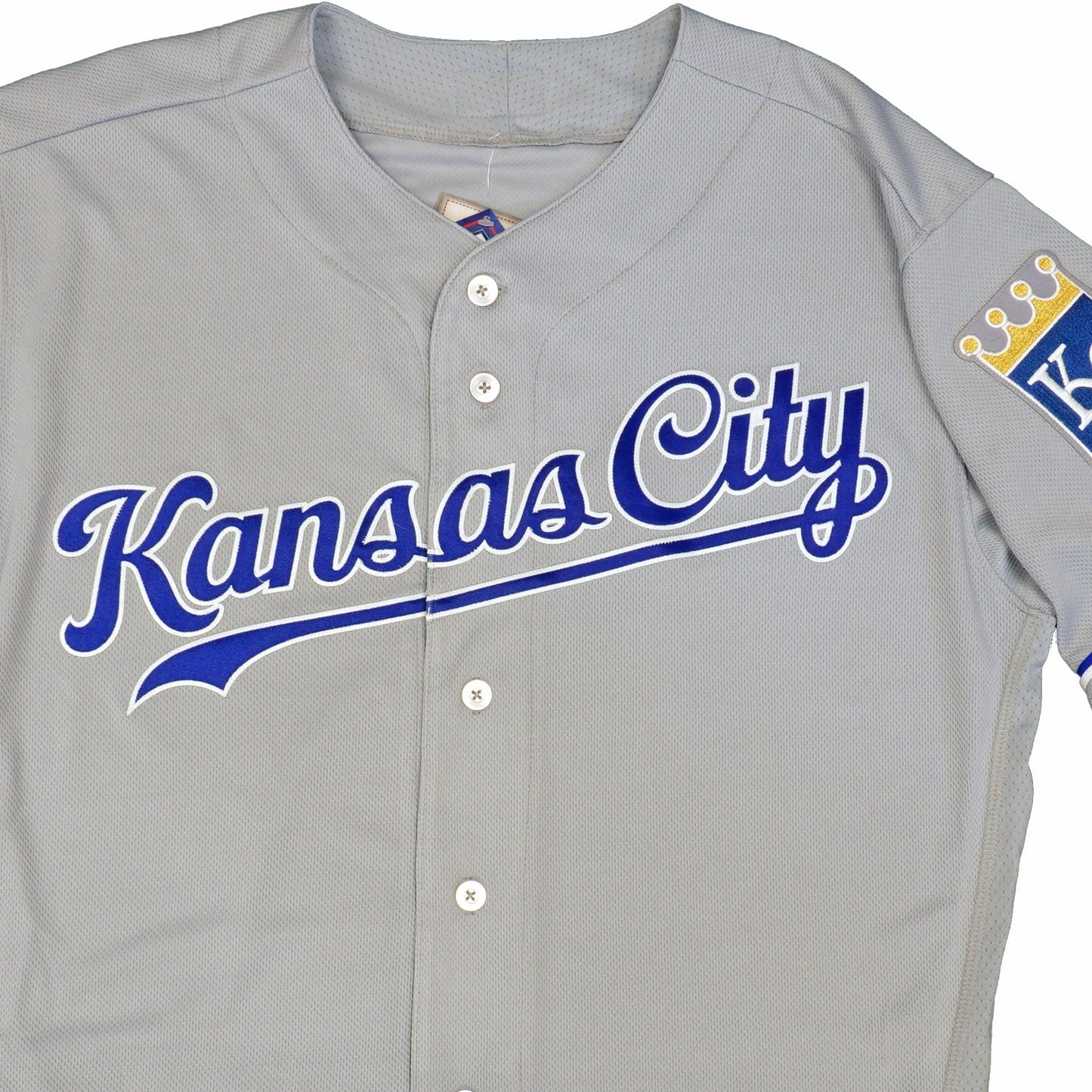 Majestic Men's MLB Kansas City Royals Authentic On Field Flex Base Jersey Gray