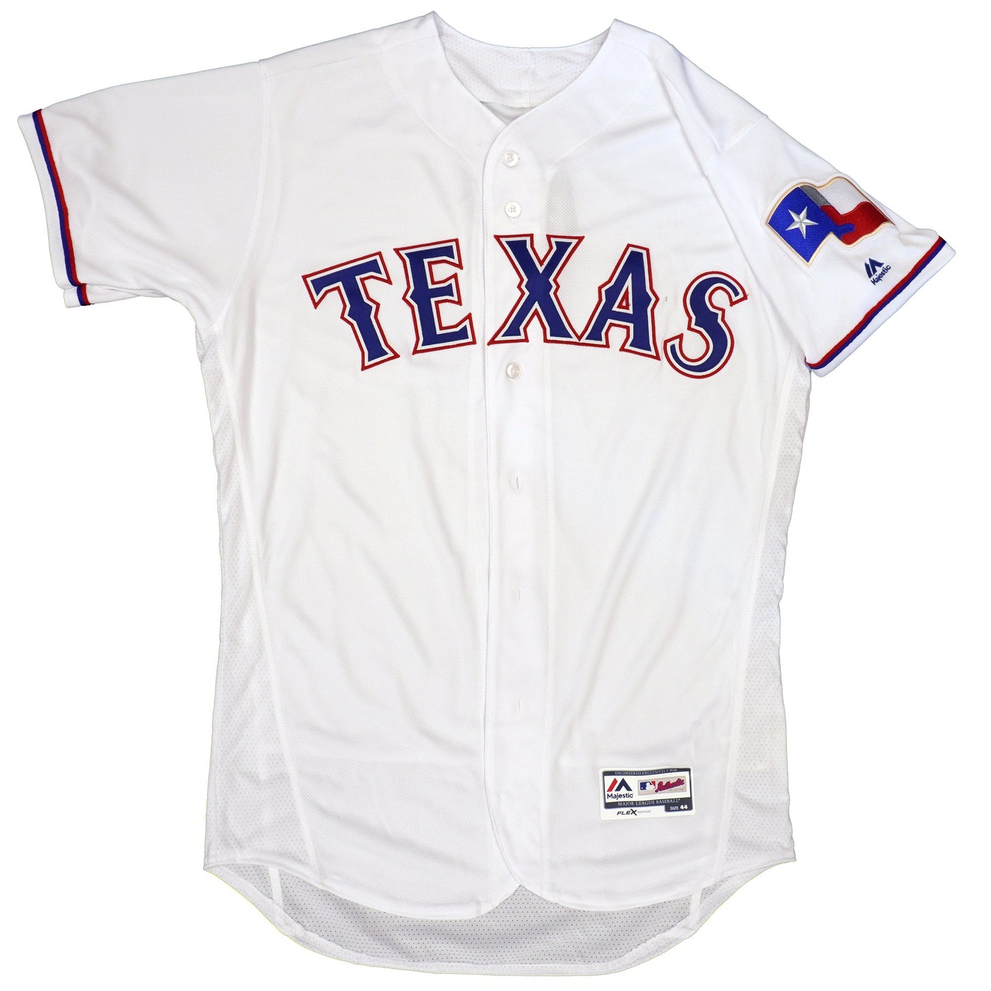 Majestic Men's MLB Texas Rangers Authentic On Field Flex Base Jersey White