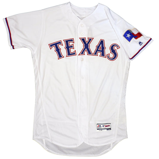 Majestic Men's MLB Texas Rangers Authentic On Field Flex Base Jersey White