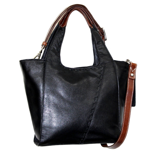 Chiara Small Satchel in Black