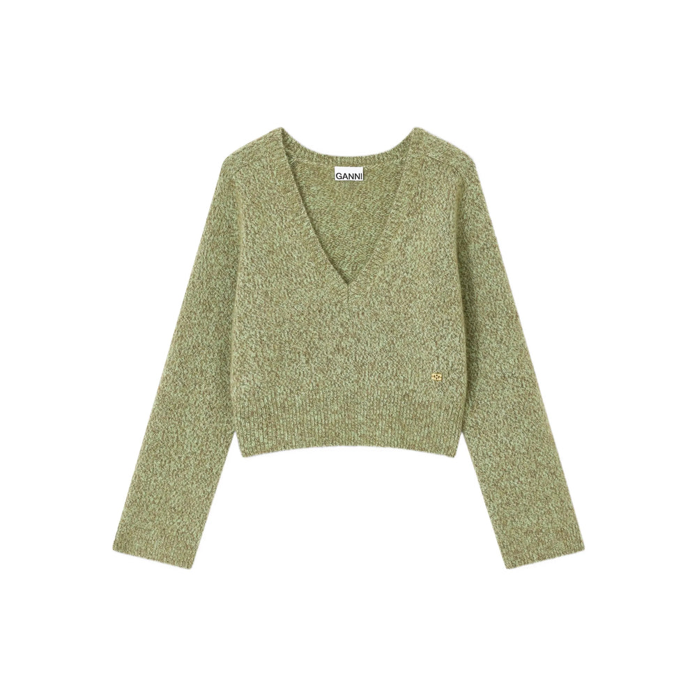 Green V-Neck Sweater
