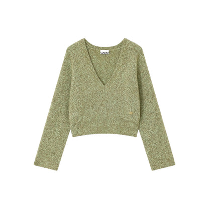 Green V-Neck Sweater
