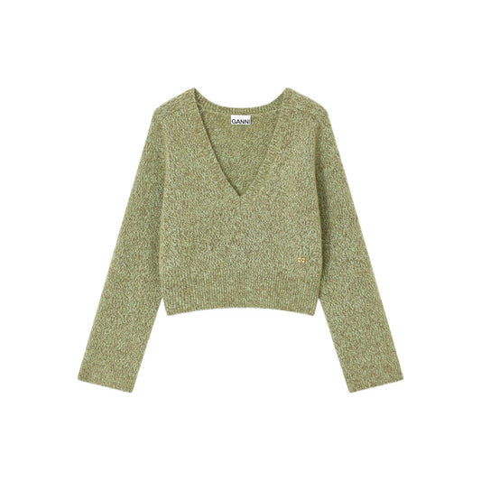 Green V-Neck Sweater