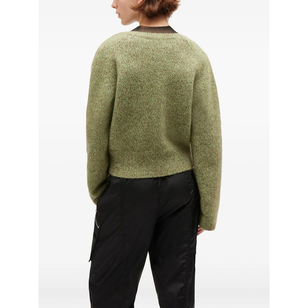 Green V-Neck Sweater