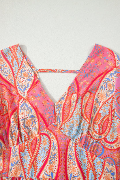Threaded Pear Luz Sleeve Boho Maxi Dress