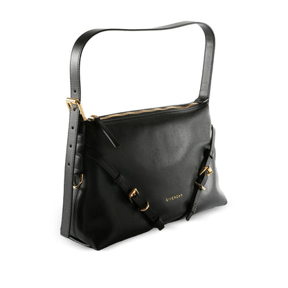 Shoulder Bag Black Calf Leather