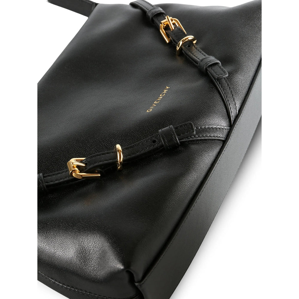 Shoulder Bag Black Calf Leather