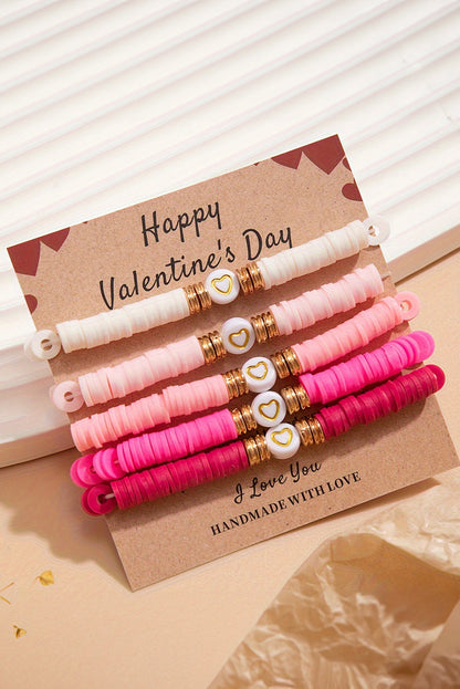Maeve Valentine Heart Beaded Bracelet by Threaded Pear