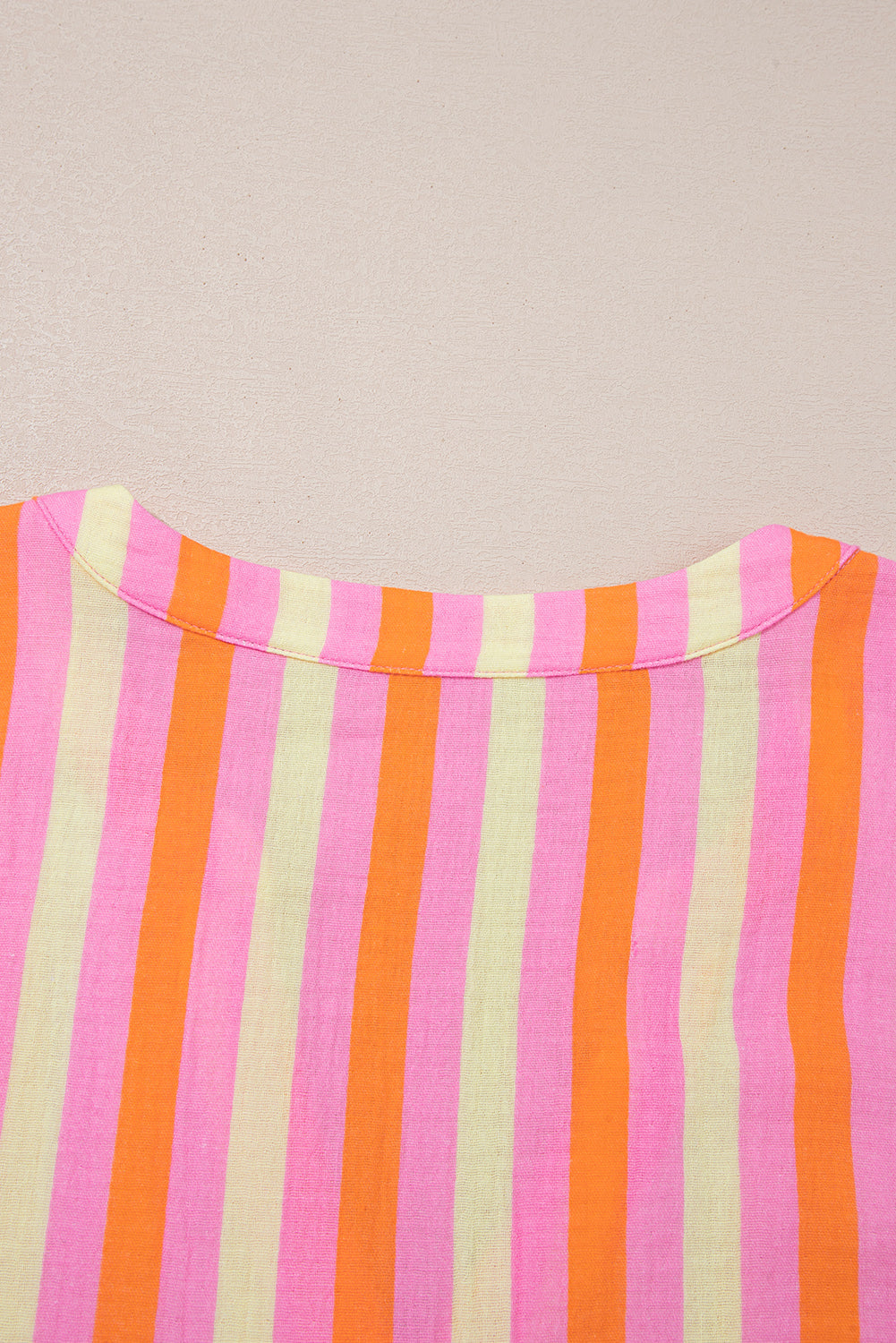 Threaded Pear Teresa Stripe Crinkled Half PLUS Blouse