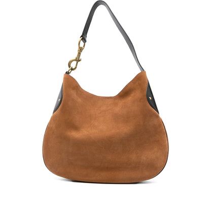 Shoulder Bag Brown Suede