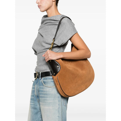 Shoulder Bag Brown Suede