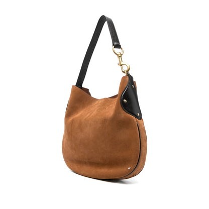 Shoulder Bag Brown Suede