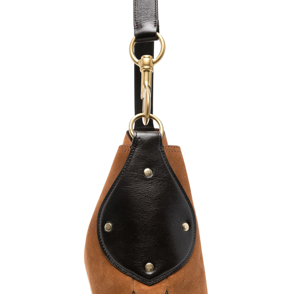 Shoulder Bag Brown Suede