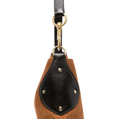 Shoulder Bag Brown Suede