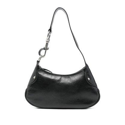 Shoulder Bag in Black Calf Leather