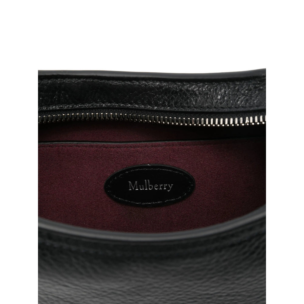 Shoulder Bag in Black Calf Leather