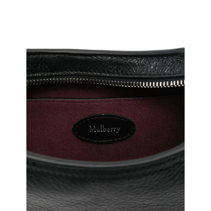 Shoulder Bag in Black Calf Leather