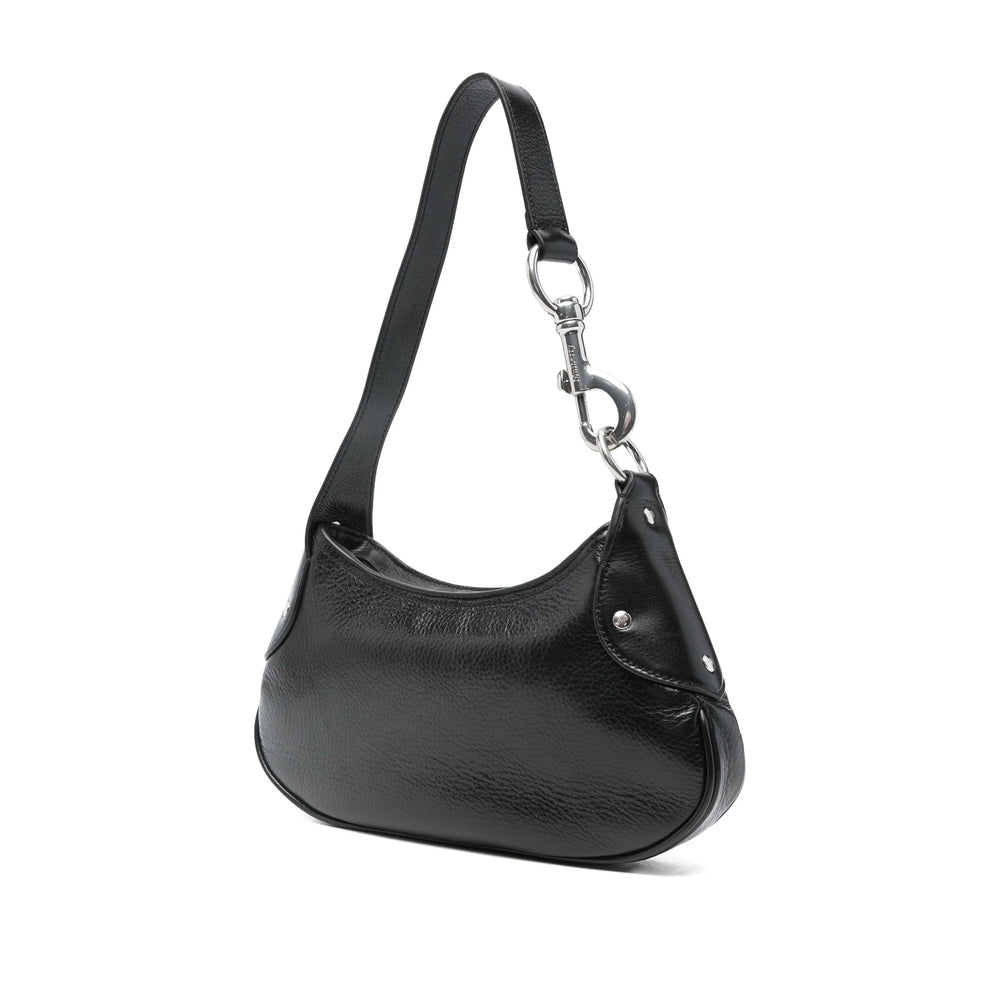 Shoulder Bag in Black Calf Leather