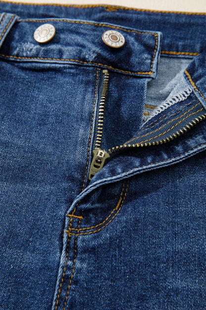 Threaded Pear Holland Hem Distressed Whiskery Shorts