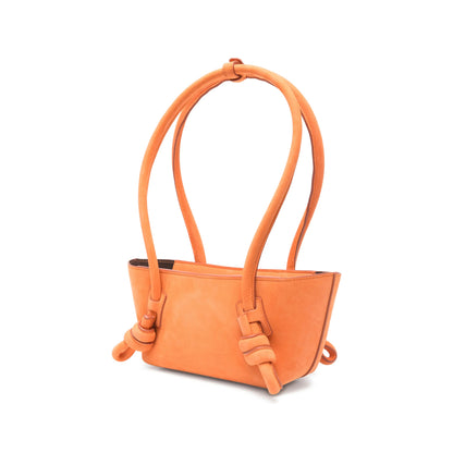Orange Top Handle Knot Detail Bag