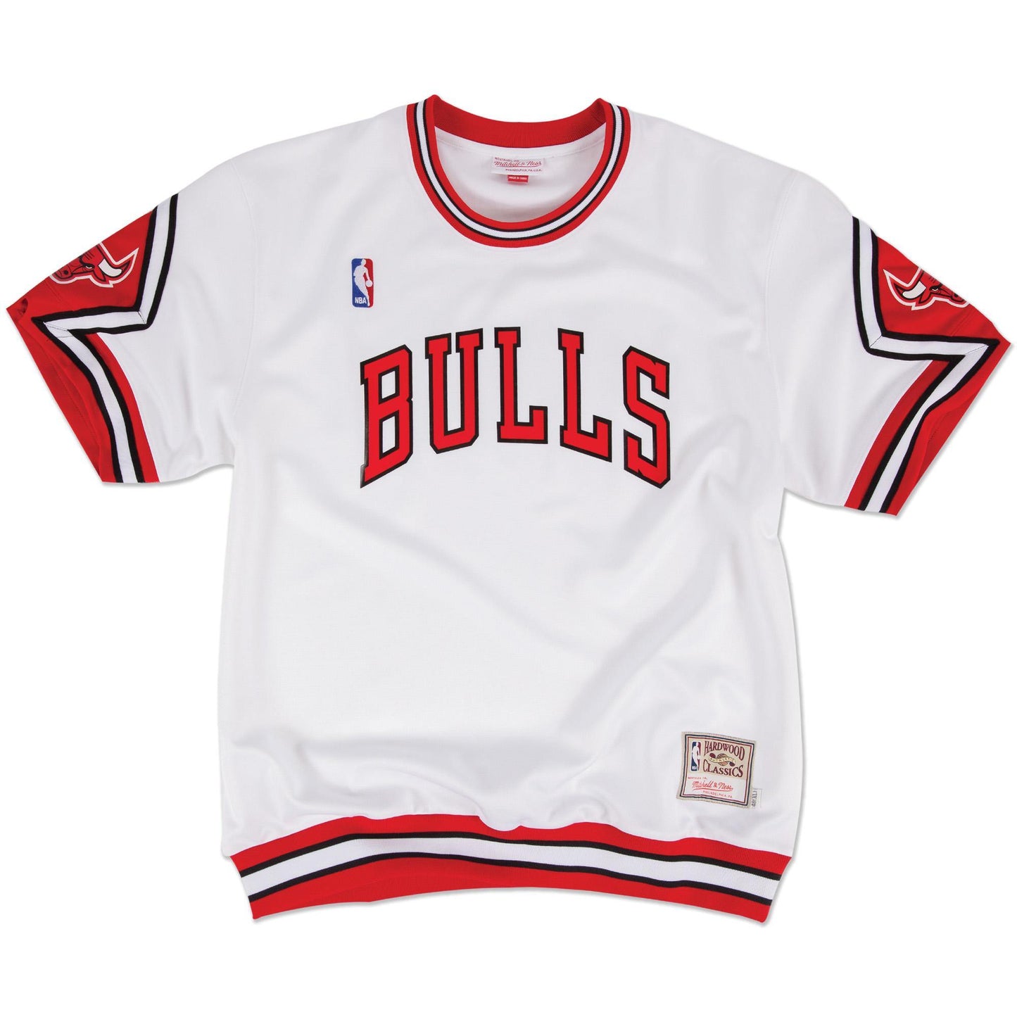 Mitchell & Ness Men's NBA Authentic Shooting Shirt Chicago Bulls White Shooting Shirt