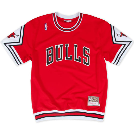 Men's Mitchell & Ness NBA Authentic Shooting Shirt Chicago Bulls 87-88