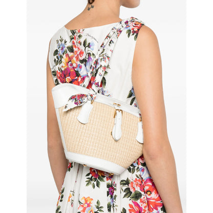 Tote Bag Beige/White Floral Print