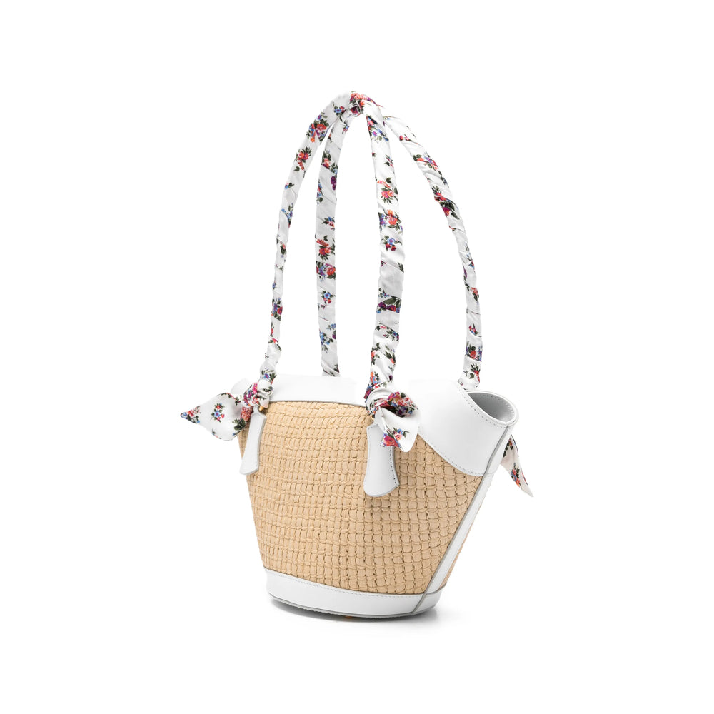 Tote Bag Beige/White Floral Print