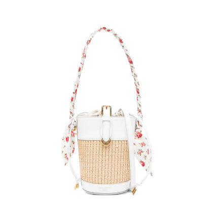 Floral Print Drawstring Bag