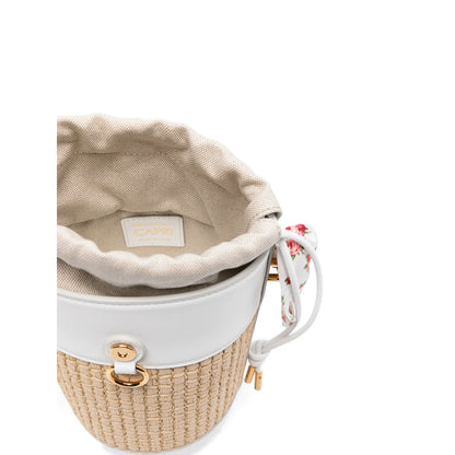 Floral Print Drawstring Bag