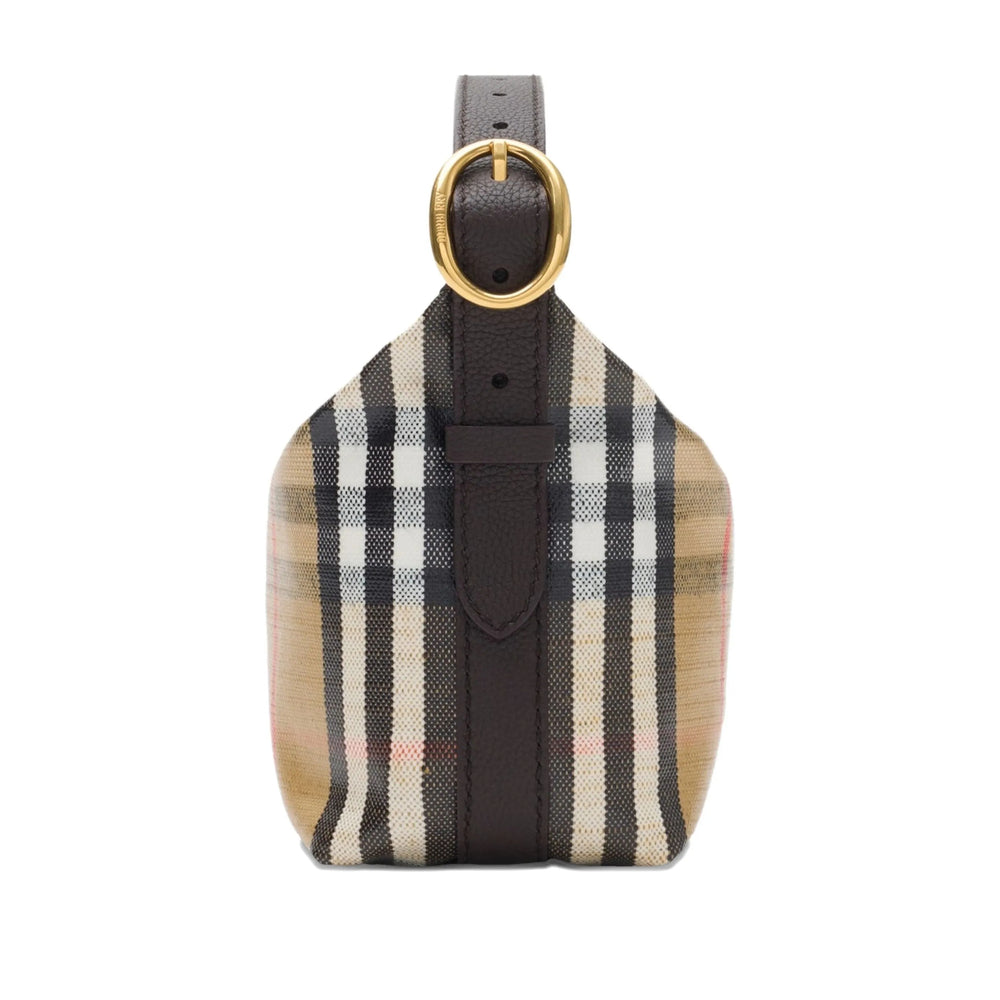 Light Beige Check Pattern Mini Bag