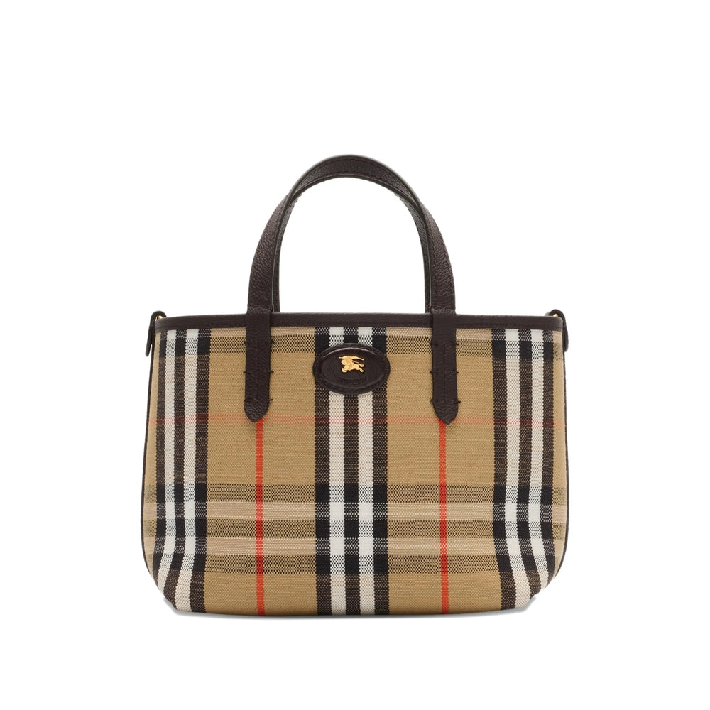 Brown Check Tote Bag