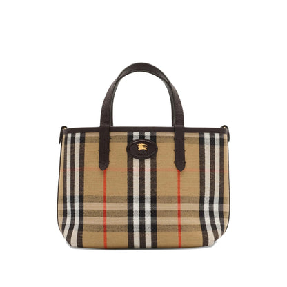 Brown Check Tote Bag