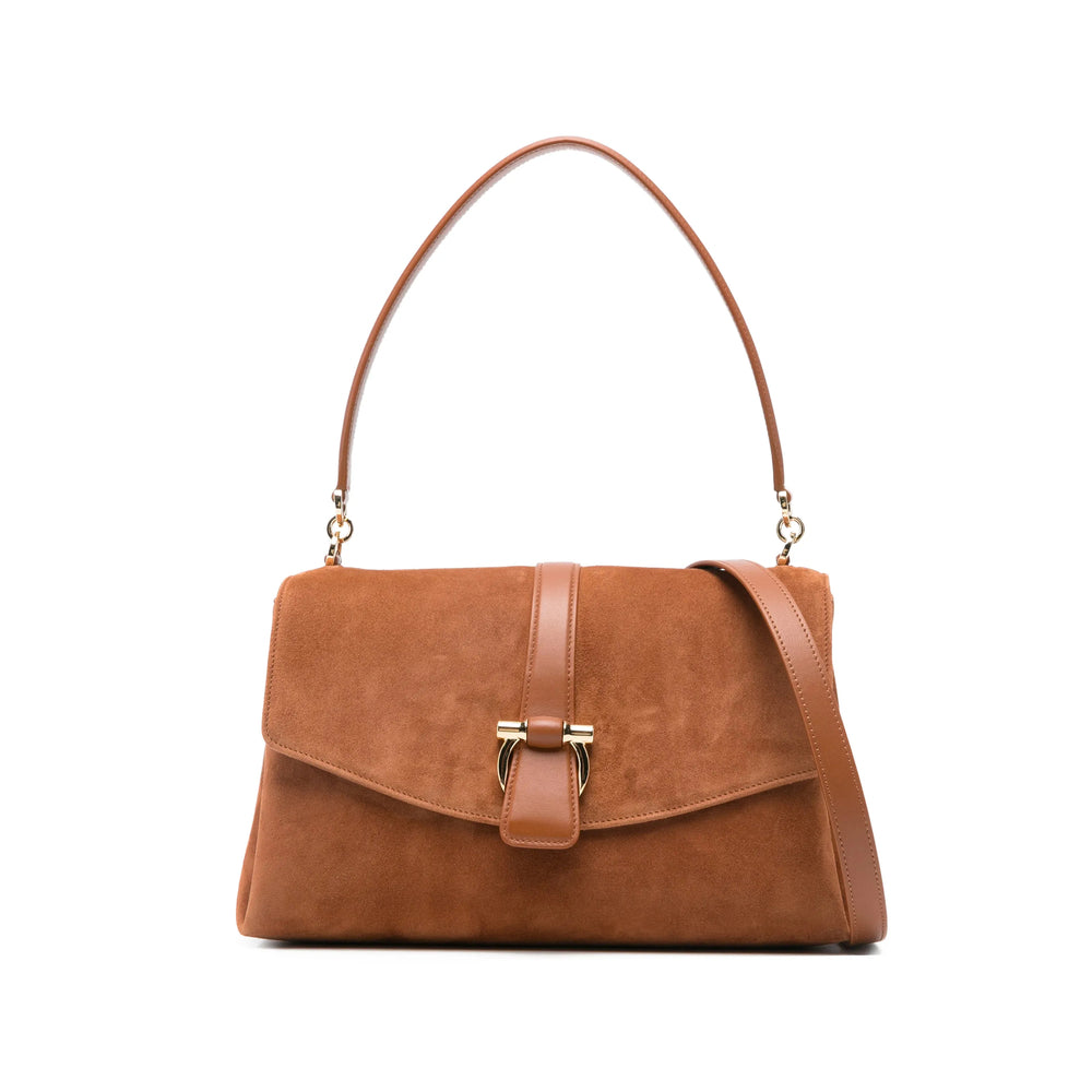 Ferragamo Brown Front Flap Bag