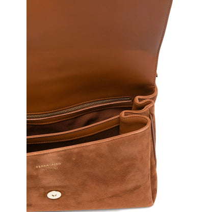 Ferragamo Brown Front Flap Bag