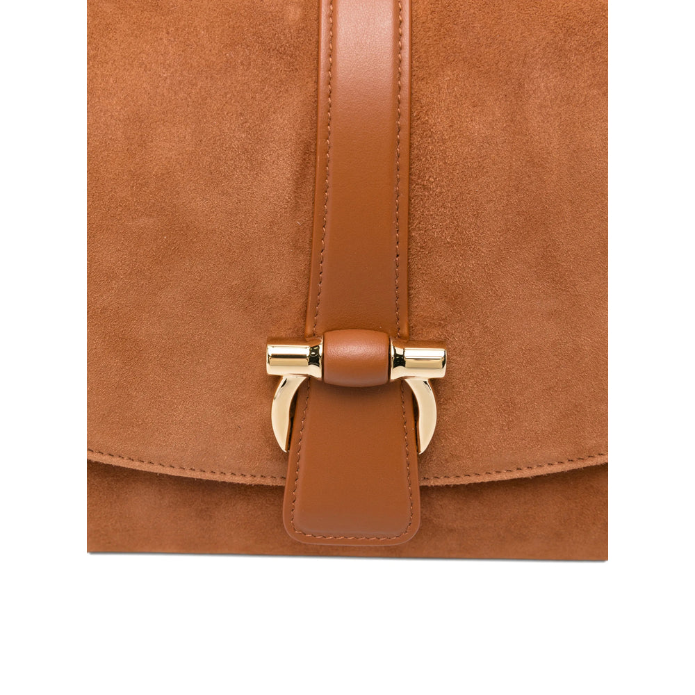 Ferragamo Brown Front Flap Bag