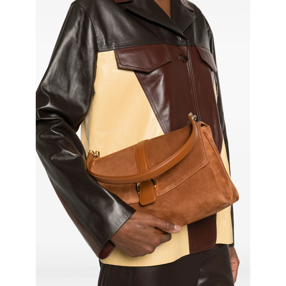 Ferragamo Brown Front Flap Bag