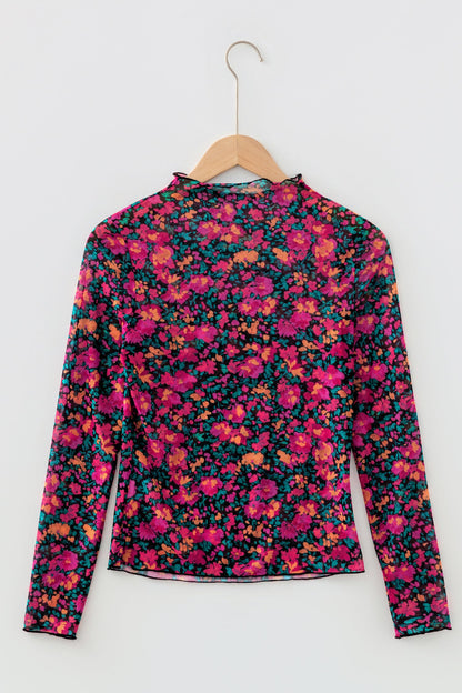 Threaded Pear Leona Sleeve Mock top Long Sleeve Top