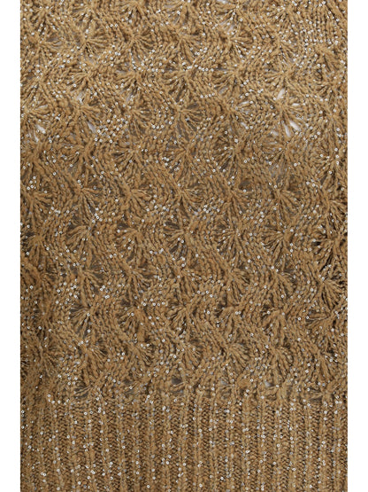 Open-Knit Sweater Sesame/Camel