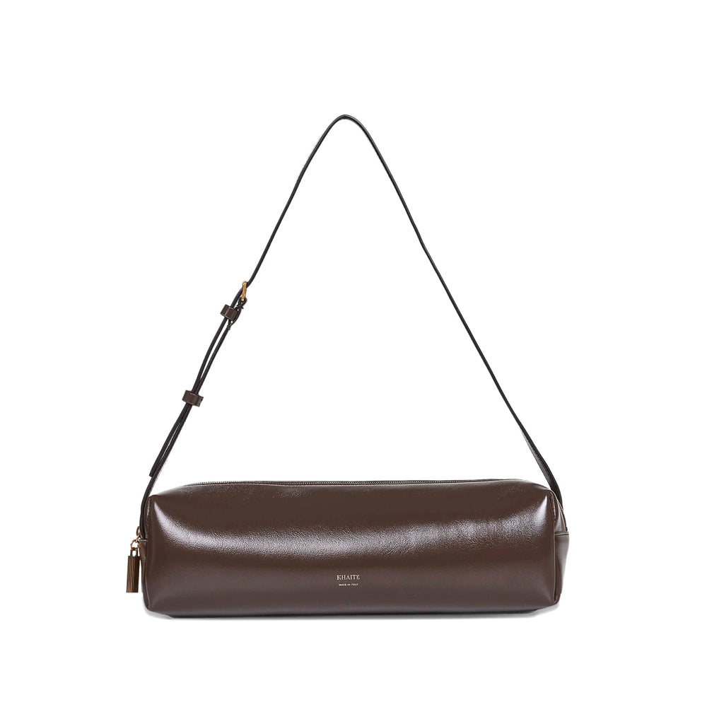 Shoulder Bag Brown Calf Leather