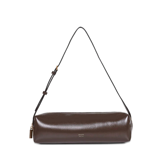 Shoulder Bag Brown Calf Leather