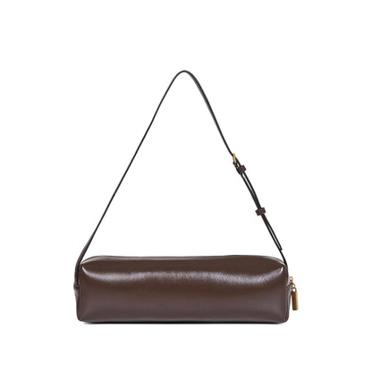 Shoulder Bag Brown Calf Leather