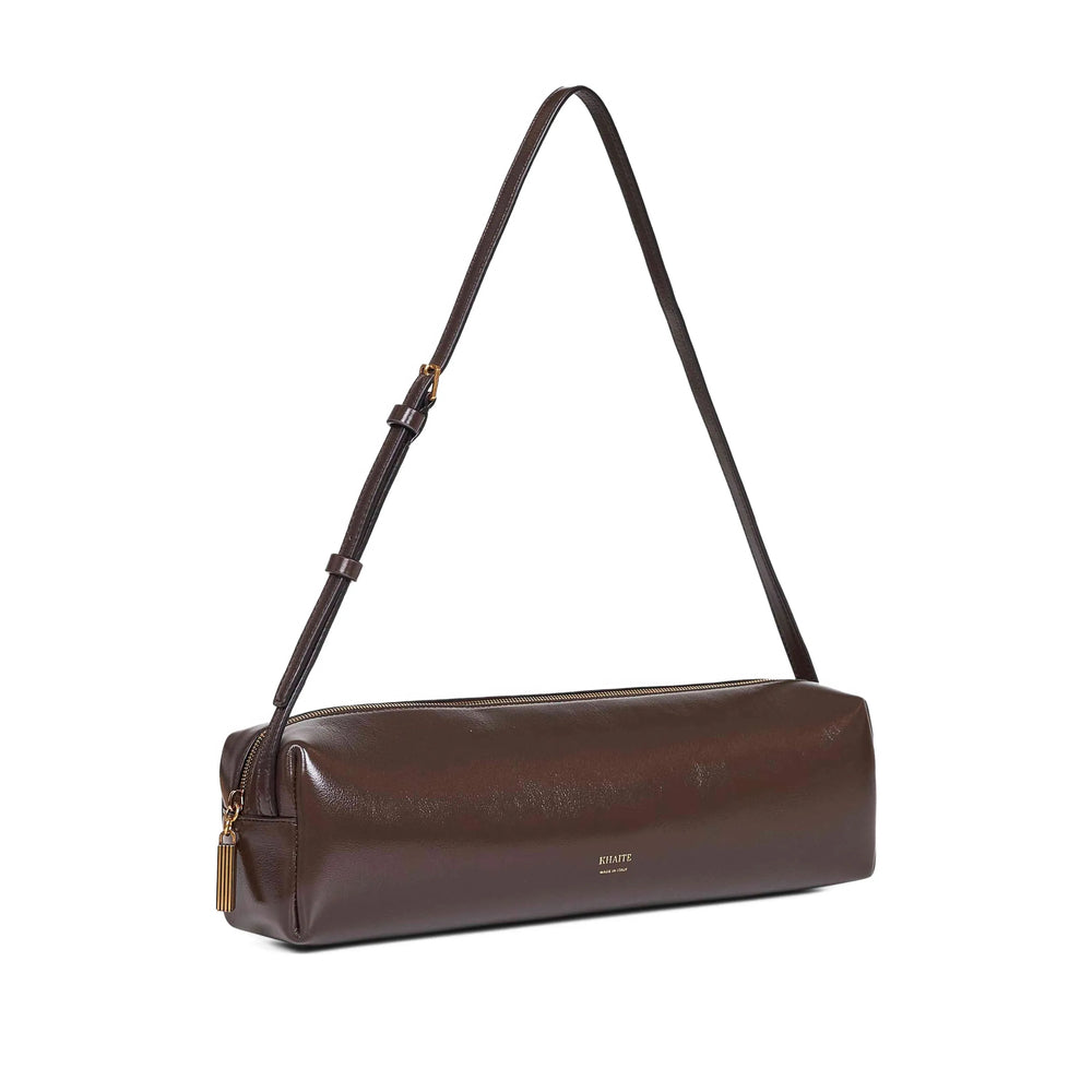 Shoulder Bag Brown Calf Leather