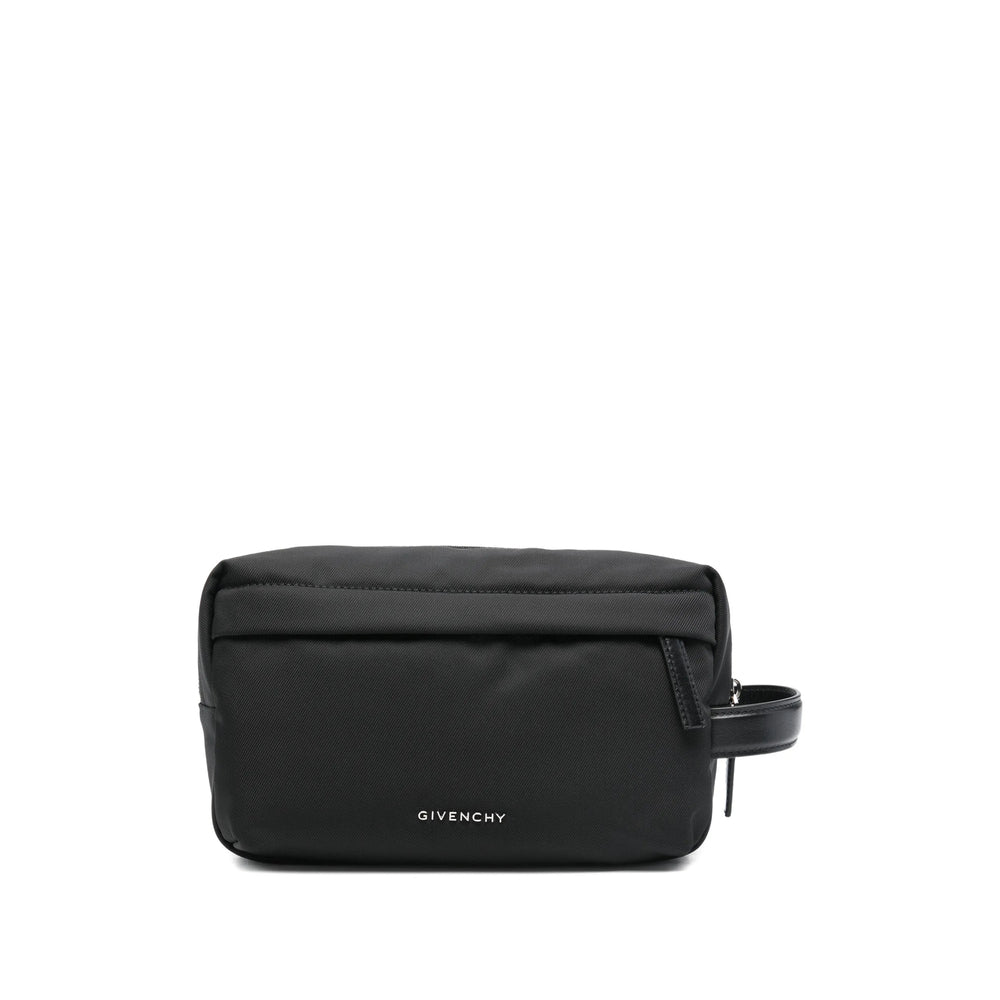Wash Bag Leather Black