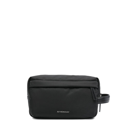 Wash Bag Leather Black