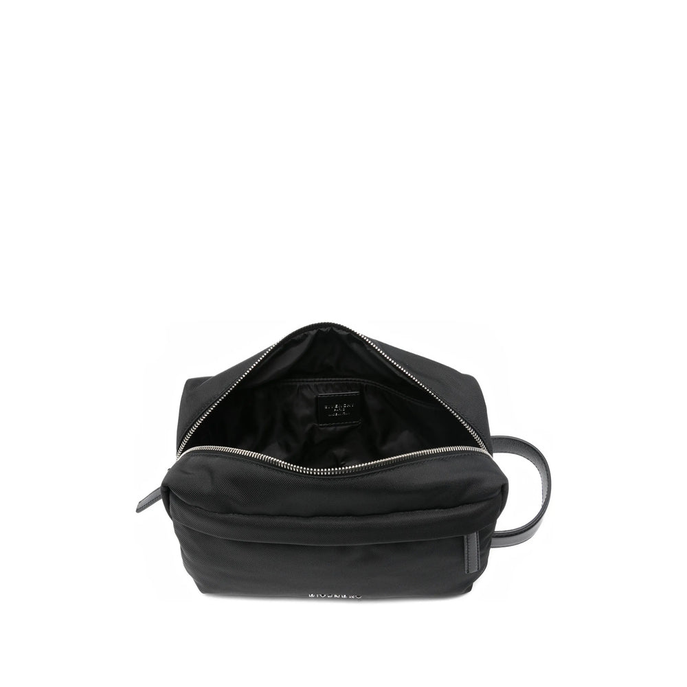 Wash Bag Leather Black