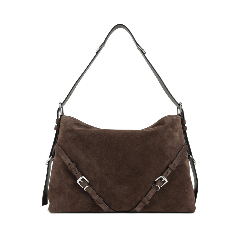 Shoulder Bag Calf Leather Brown