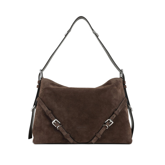 Shoulder Bag Calf Leather Brown
